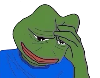 😔 Pepe the Frog Meme, Meme internet, Pepe, Grenouille, Triste telegram sticker