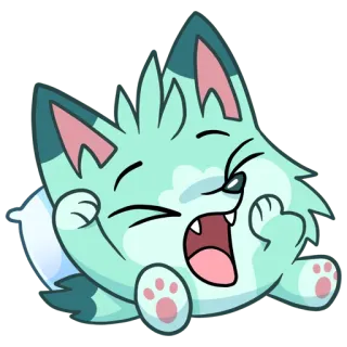 😚 dessin animé, animal, renard, mignon, endormi, kawaii, animal dessin animé telegram sticker