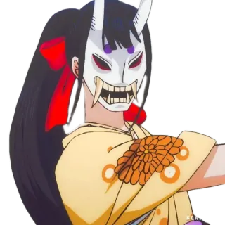 🎭 Yamato One Piece anime, one piece, yamato, mask telegram sticker