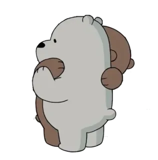 ▫️ Cartoon, Bären, Niedlich, Umarmen, Animation, Figuren whatsapp sticker