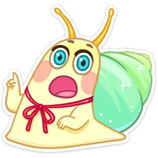☝️ siput, kartun, binatang, imut, stiker, ilustrasi whatsapp sticker
