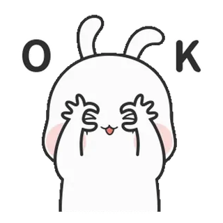 👌 OK ok, lapin, lapinou, mignon, accord, affirmatif telegram sticker