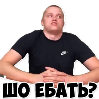 👊 ШО ЕБАТЬ? Mème, Homme, Russe, Offensant telegram sticker
