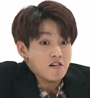 🍟 Jungkook jungkook, kpop, idol, faccia buffa, meme, cantante whatsapp sticker