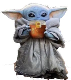 ☕ Grogu The Mandalorian Baby Yoda, Grogu, Mandalorianer, Star Wars, süß, Tee telegram sticker