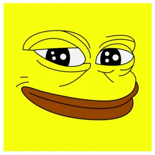 😌 Pepe the Frog Meme, Rana, Pepe, Meme de Internet, Rana de dibujos animados, Cara de suficiencia telegram sticker