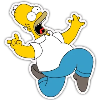 😱 Homer Simpson The Simpsons homer simpson, cartoon, funny, character, yellow, simpsons telegram sticker