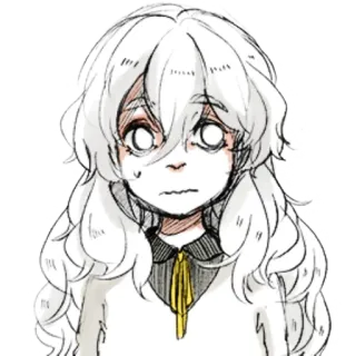 😒 anime, manga, cute, girl, sad, distressed, character, illustration telegram sticker