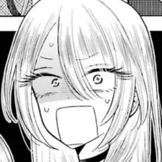 😱 animé, manga, choquée, surprise, expression, femme, fille telegram sticker