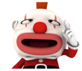 😀 Клоун, Мультфильм, Персонаж, Милый, Смешной, Наклейка telegram sticker