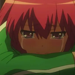 ❤️ anime, crying, sad, girl, tears telegram sticker
