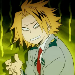 ⚡️ Denki Kaminari My Hero Academia Anime, My Hero Academia, Denki Kaminari, Personaje, Manga whatsapp sticker