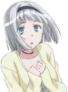😯 anime, girl, cartoon, woman, character whatsapp sticker