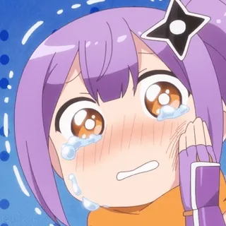 😢 anime, płacz, smutny, kreskówka, emocjonalny, dziewczyna telegram sticker