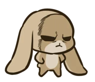 😡 coelho, coelhinho, animal, desenho animado, fofo whatsapp sticker