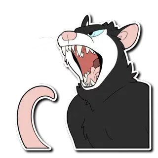 😡 Opossum, Binatang, Kartun, Marah, Lucu, Margasatwa, Marsupial whatsapp sticker
