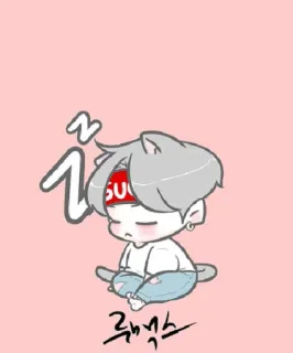 😴 루맥스 Anime, Chibi, Śpiący, Słodkie, Kawaii, Kocie uszy, Kreskówka telegram sticker