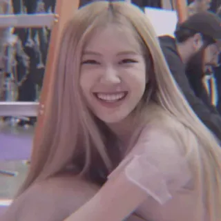 🍪 Rose Rose, Blackpink, K-pop, cantora, sorriso, mulher, ídolo telegram sticker