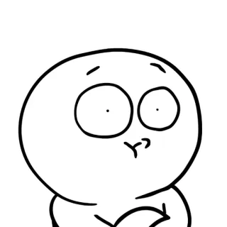 😳 cartoon, sticker, character, illustration telegram sticker