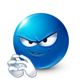 😫 malvado, siniestro, tramando, maquinando, emoji, dibujos animados, sonrisa maliciosa, astuto, conspirador whatsapp sticker
