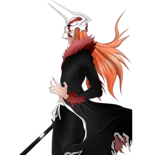 😡 Ichigo Kurosaki Bleach anime, manga, hollow, mask, sword telegram sticker