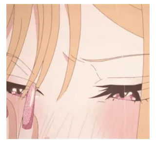 🥺 anime, crying, sad, eyes, tears, face telegram sticker