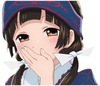 😉 anime, garota, fofa, ruborizar, kawaii telegram sticker