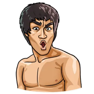 😵 Bruce Lee arts martiaux, acteur, Bruce Lee, combattant, célébrité whatsapp sticker