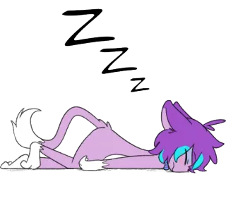💤 ZZZZ แมว, ง่วง, นอนหลับ, zzz, งีบ, การ์ตูน, สัตว์ telegram sticker