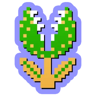 🌵 plante, 8-bit, jeu vidéo telegram sticker