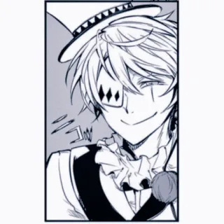 🪃 Anime, Manga, Czarno-białe, Kreskówka, Postać telegram sticker