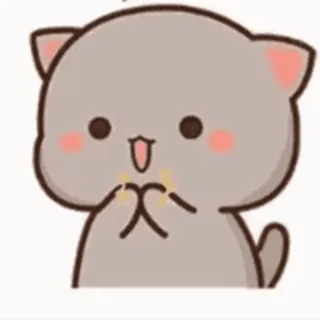 🎈 kat, schattig, kawaii, dier, sticker, cartoon, schattig, vrolijk whatsapp sticker