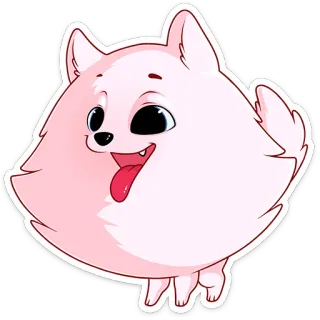 😊 หมา, ลูกหมา, น่ารัก, สัตว์, สติกเกอร์, ปุย telegram sticker