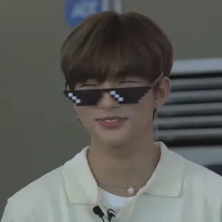😎 kpop, 太阳镜, 表情包, 无所谓 telegram sticker