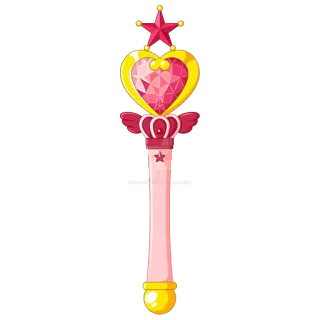 ⛏ 魔法の杖, 魔法, ピンク, ハート, 星, ファンタジー, アニメ, 可愛い telegram sticker