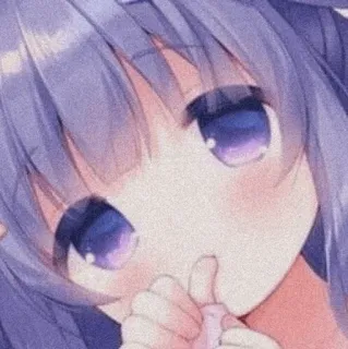 🍇 动漫, 女孩, 可爱, 紫色, 漫画, 卡哇伊 telegram sticker