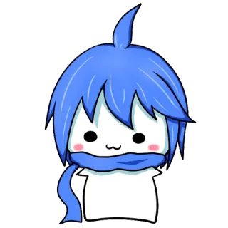 😚 kawaii, dễ thương, chibi, hoạt hình, sticker telegram sticker