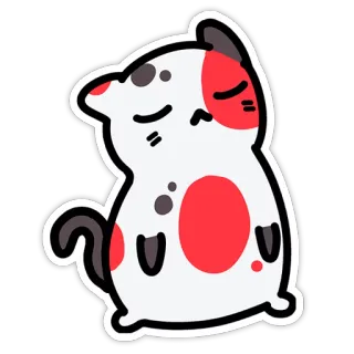 ☹ gato, animal, animal de estimação, fofo, kawaii, adesivo, desenho animado telegram sticker