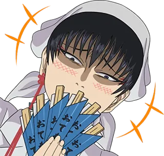 😏 おてもと アニメ, 箸, おてもと, 和風, 漫画 telegram sticker