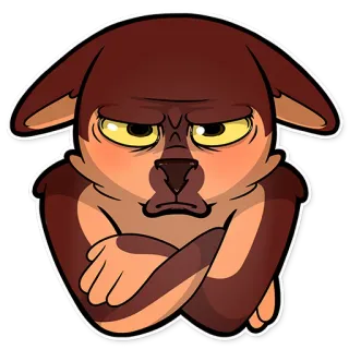 😠 Hund, wütend, Cartoon, Tier, Aufkleber telegram sticker