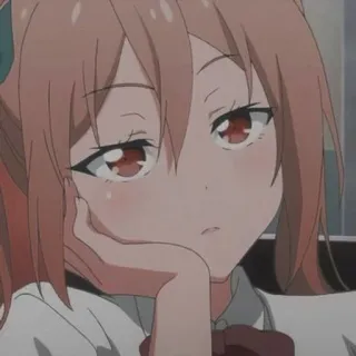 🌟 аниме девушка, уставшая, скучно, грустная, мультфильм, школьница telegram sticker