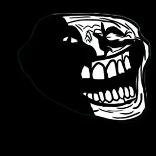 😂 Trollface Trol, Meme, Internet, Grappig, Gezicht, Humor telegram sticker