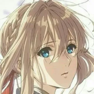 😐 Violet Evergarden anime, girl, character, portrait telegram sticker