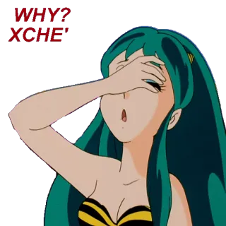 😩 WHY? XCHE! anime, cartoon, girl, question, frustration, expression telegram sticker
