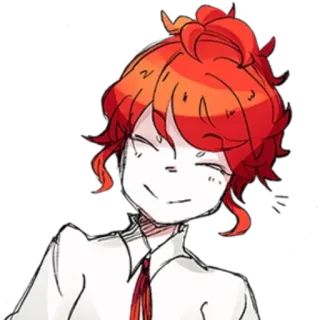 ☺️ anime, cartoon, red hair, smile, character, portrait telegram sticker