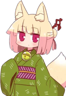 😏 Anime, Zorro, Kemonomimi, Personaje, Kawaii, Lindo, Arte digital telegram sticker