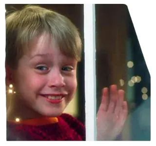 ✋ Kevin McCallister Home Alone Kevin McCallister, Esqueceram de Mim, Natal, Macaulay Culkin, Filme whatsapp sticker