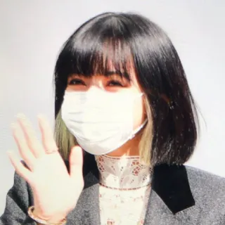 ✌ Frau, Maske, Mode, Gruß, Person, Porträt telegram sticker