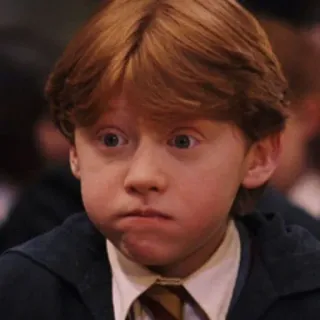 🌟 Ron Weasley Harry Potter Ron Weasley, Harry Potter, Magicien, Film, Tête drôle whatsapp sticker