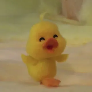 🦆 pato, fofo, animal, amarelo, desenho animado, kawaii whatsapp sticker